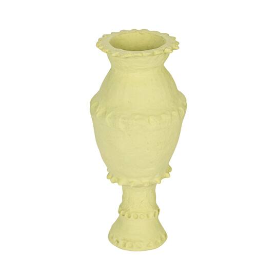 Hello Honey® 17" Mint Handmade Paper Mache Vase with Embossed & Debossed Design